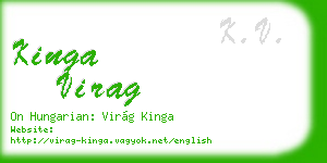 kinga virag business card